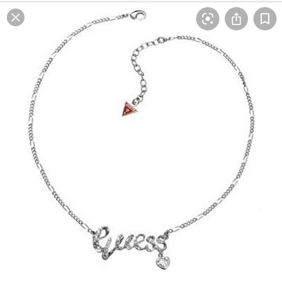 Guess exclusive Crystal logo necklace chain bling - Picture 1 of 3